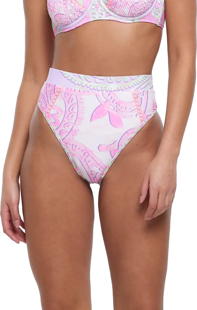 Mixed Print High Waist Bikini Bottoms | Nordstrom