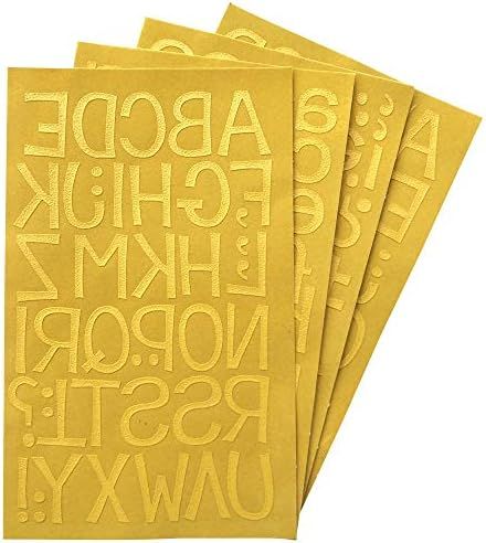 Magfok Iron-on Letters for Fabric Transfer 1.4 Inch Uppercase & Lowercase 4 Sheet (Gold) | Amazon (US)