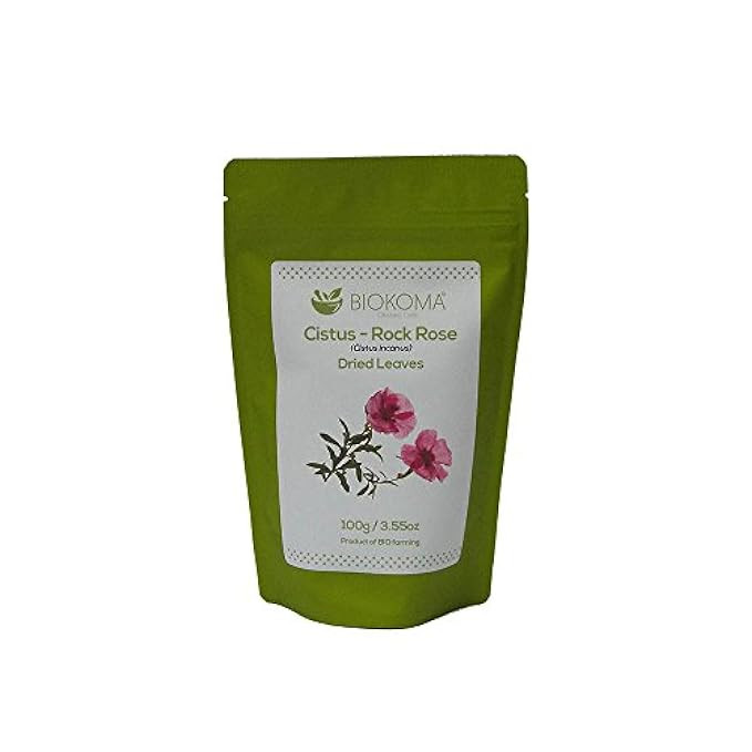 100% Pure and Natural Biokoma Cistus - Rock Rose Dried Leaves 100g (3.55oz) in Resealable Moisture P | Amazon (US)