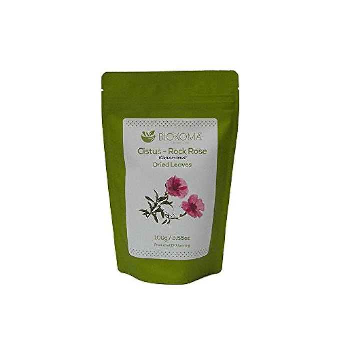 100% Pure and Natural Biokoma Cistus - Rock Rose Dried Leaves 100g (3.55oz) in Resealable Moisture P | Amazon (US)