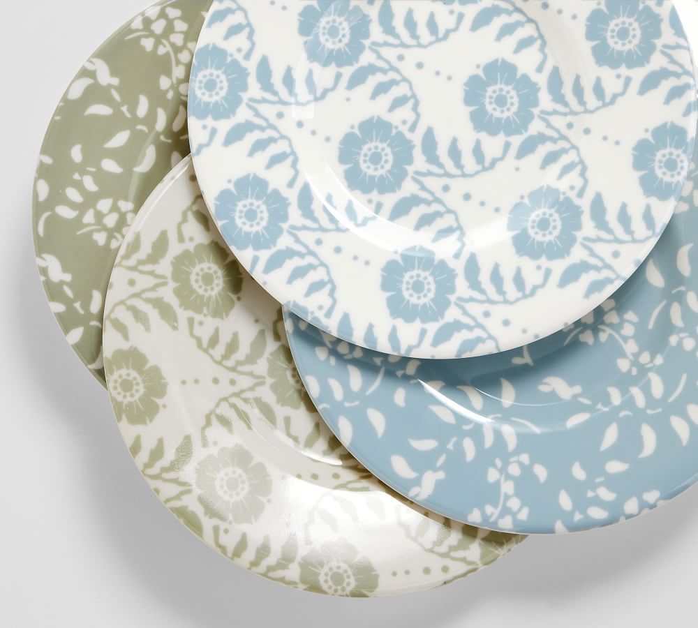 Julia Berolzheimer Willa Melamine Appetizer Plates - Set of 4 | Pottery Barn (US)