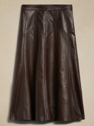 Rivina Leather Midi Skirt | Banana Republic (US)
