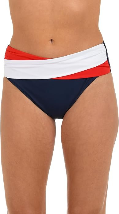 La Blanca Women's Mid-Waist Twist Front Swimsuit Bottom | Amazon (US)
