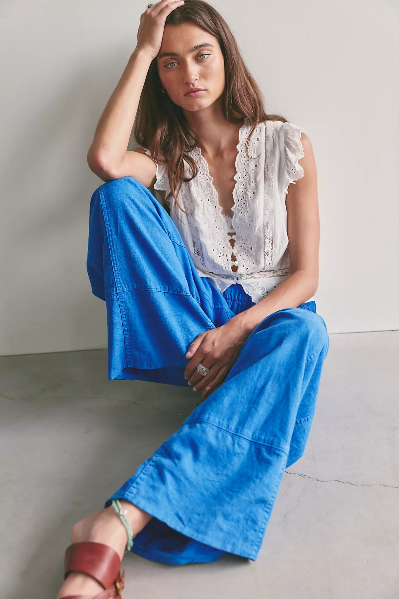 Day's End Linen Pull-On Pants | Free People (Global - UK&FR Excluded)