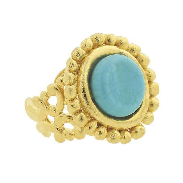 Turquoise Cab Ring | Susan Shaw