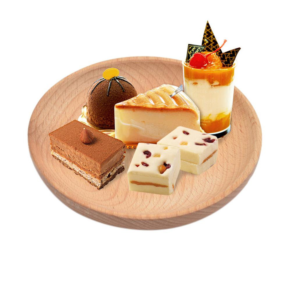 Tohuu Wood Serving Tray Classic Round Wood Serving Tray Tableware Easy Cleaning Reusable Dry Frui... | Walmart (US)