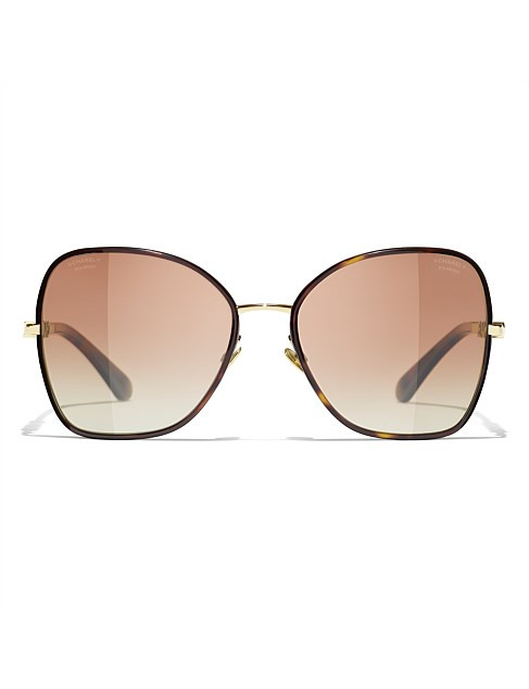 Chanel Irregular Havana Polar Gradient Brown Female Sunglasses | David Jones | David Jones (Australia & New Zealand)