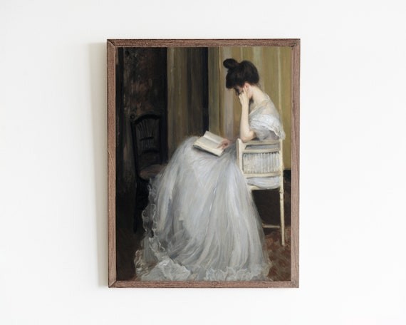 Antique Oil Painting Vintage Portrait Print Woman Print - Etsy | Etsy (US)