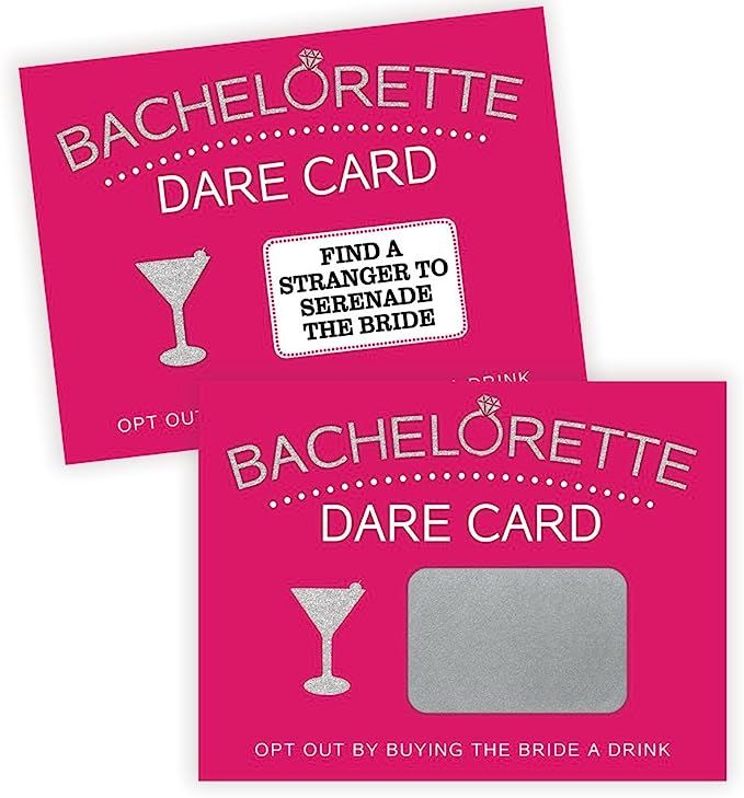 Printed Party Bachelorette Dare Card Scratch Off Game, Girls Night Out, 20 Cards | Amazon (US)