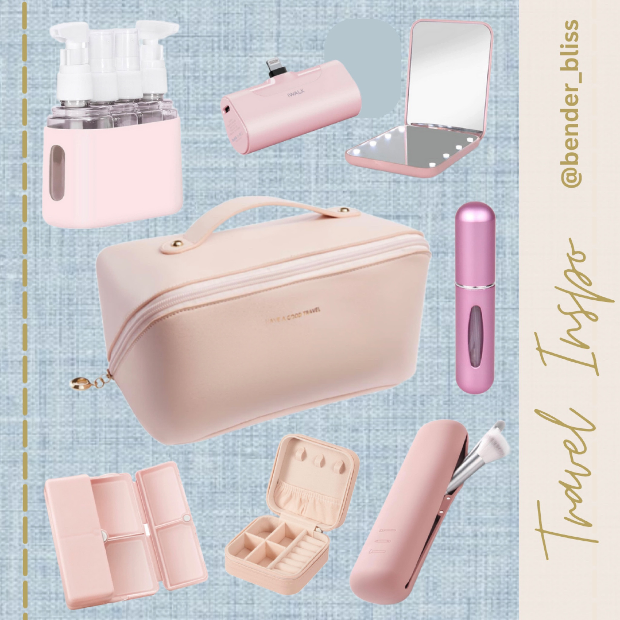 Barbie inspired travel inspo! All items come in many different color options  

#LTKstyletip #LTKtravel #LTKbeauty