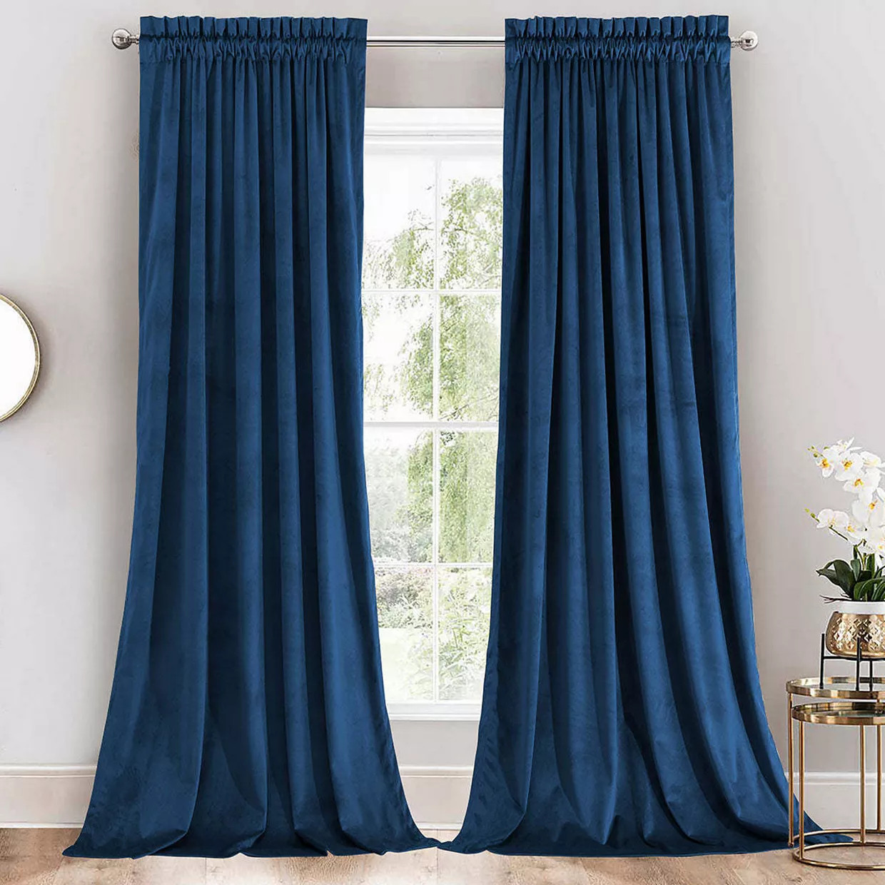 Heavyweight Velvet Curtain Rod Pocket Panels (Set of 2) | Kohl's