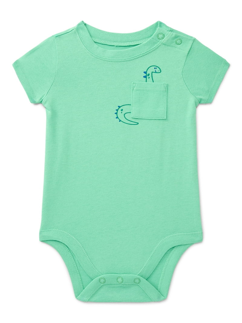 Wonder Nation Baby Boys Pocket Bodysuit with Short Sleeves, Sizes 0M-24M | Walmart (US)