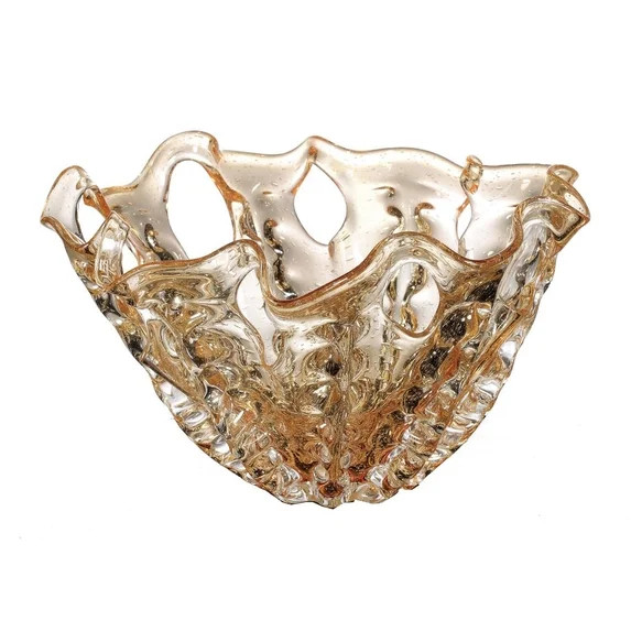 OK Lighting Peach Colored Glass Decorative Fruit Bowl Brown | Walmart (US)