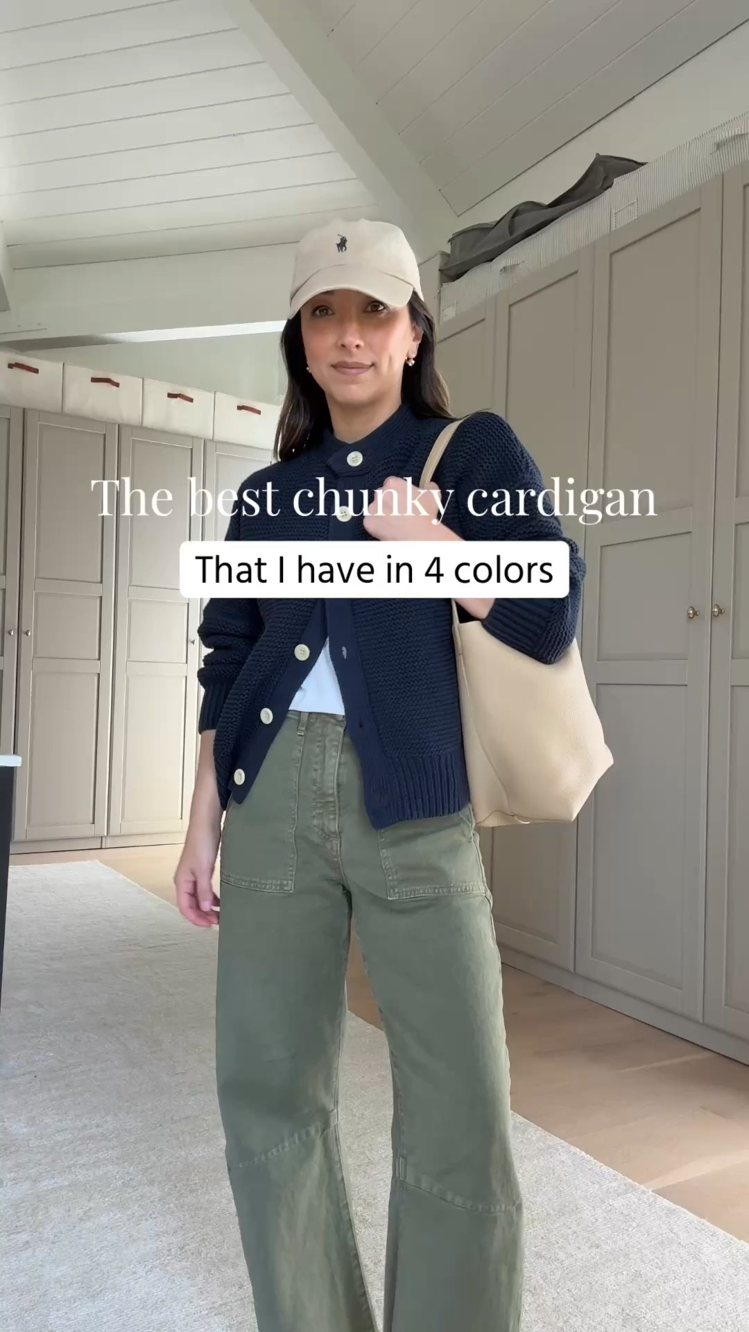 Everyday outfits as a 40yr old mom of 2. This cardigan is quickly becoming one of my favorites- I’ve collected 4 colors now. Love the classic navy.

Alex Mill cardigan small
Madewell tee xs
Le Jean barrels 25
Loeffler Randall flats 5.5
The Row tote medium
Polo Ralph Lauren hat
Electric picks earrings
Dorsey James Necklace 15"

Spring outfits 2026, spring style, petite style 

#LTKootd #LTKmomlife #LTKPetite