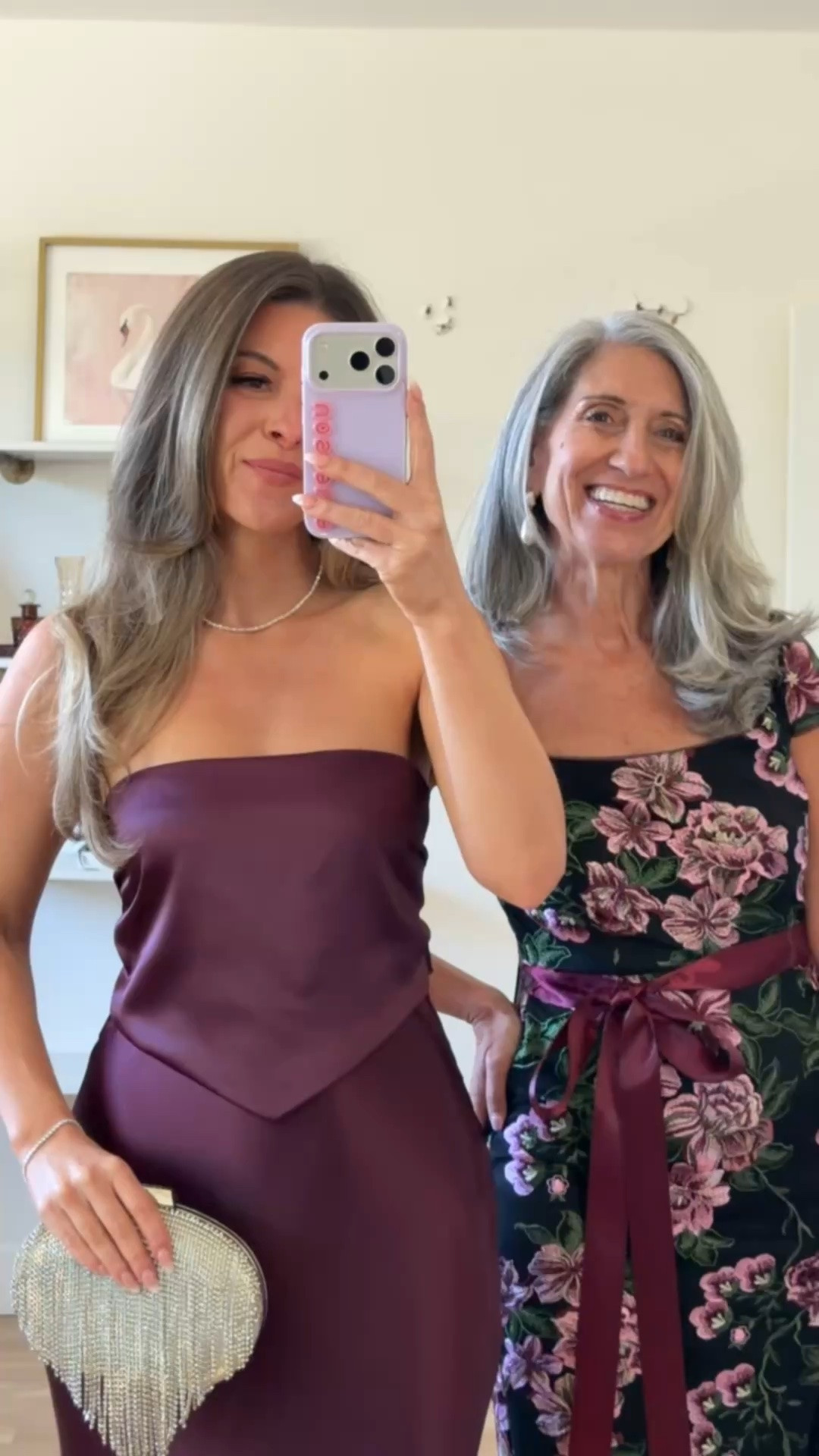 plum satin strapless gown with a fitted silhouette, black floral print gown with cap sleeves and a burgundy waist tie mom and me formal wedding guest and mother of the bride dresses 💍

electric picks: emerson20 

I’m 5’4” and wear a size small/2 

mom is 5’4” and wears a medium/6

fall wedding guest dresses, wedding guest dresses, cocktail dresses, semi-formal dresses, black tie wedding guest dresses, destination wedding guest dresses, garden party dresses, wedding guest outfit ideas, mom & me outfits, mom & me dresses, matching outfits, mother daughter outfits, family photo outfits, wedding guest dresses, mother of the bride, mother of the groom, wedding guest outfit ideas

#LTKWedding #LTKSeasonal #LTKootd