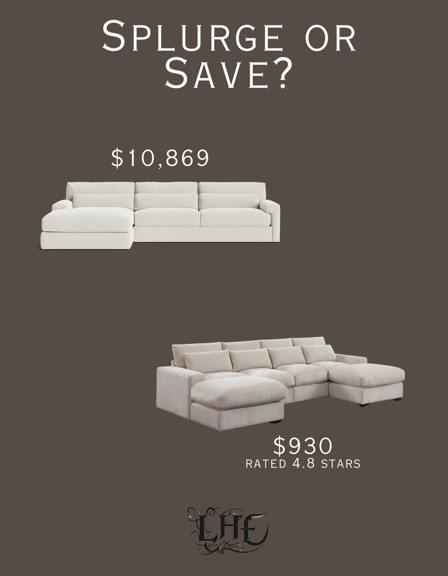 Couch designer look for less! Only the loknfpr less has an extra ottoman🙌... Shop by clicking the thumbnails below 👇... couch, affordable couch, sofa, designer inspired couch, designer look for less, splurge or save, save vs splurge, sectional sofa, sectional couch, living room furniture, affordable living room furniture, living room inspo

#LTKHome #LTKSaleAlert #LTKStyleTip