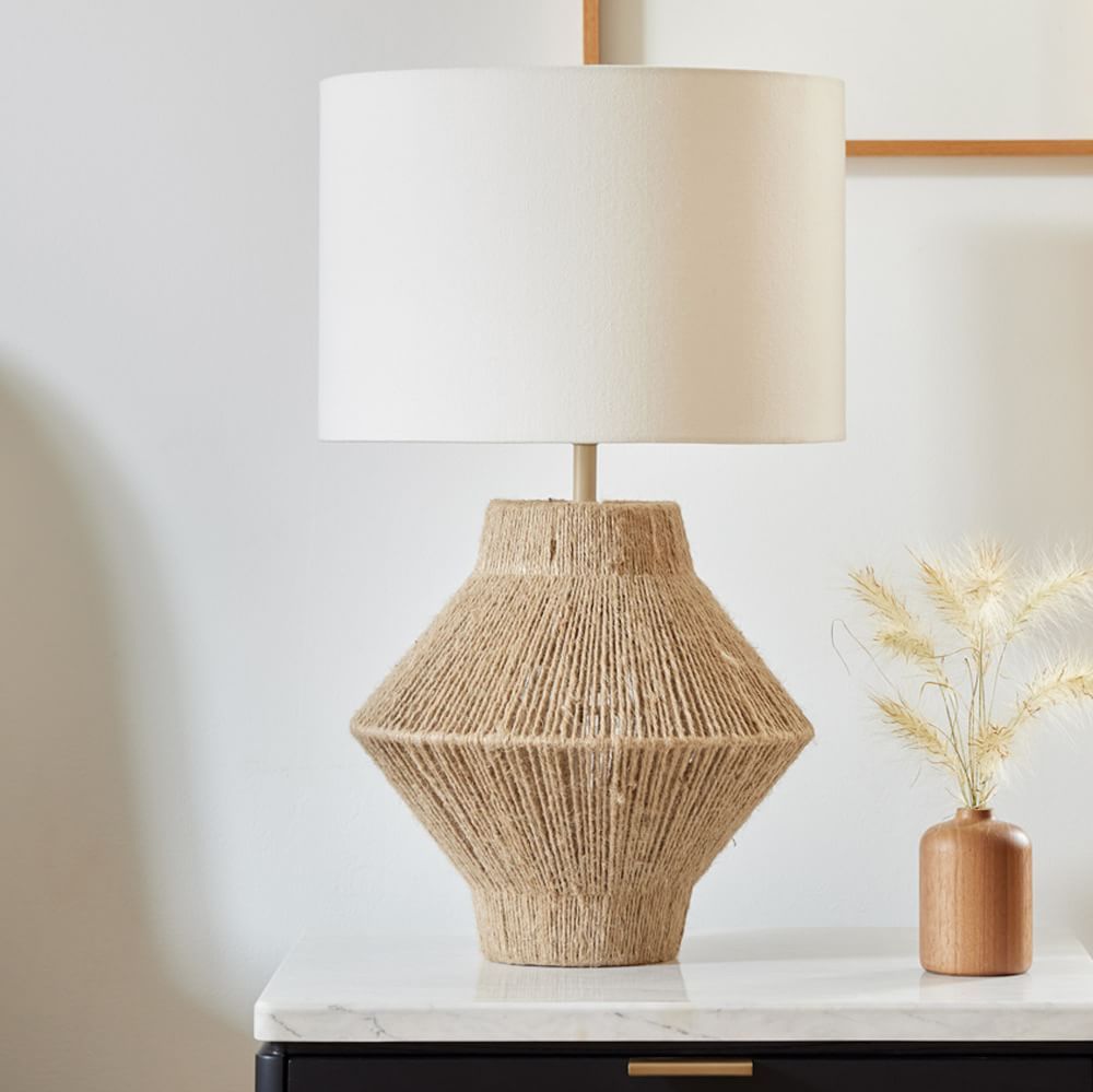 Handwoven Jute Table Lamp, Natural | West Elm (US)