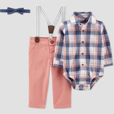 Carter's Just One You® Baby Boys' Bowtie Top & Bottom Set - Pink | Target