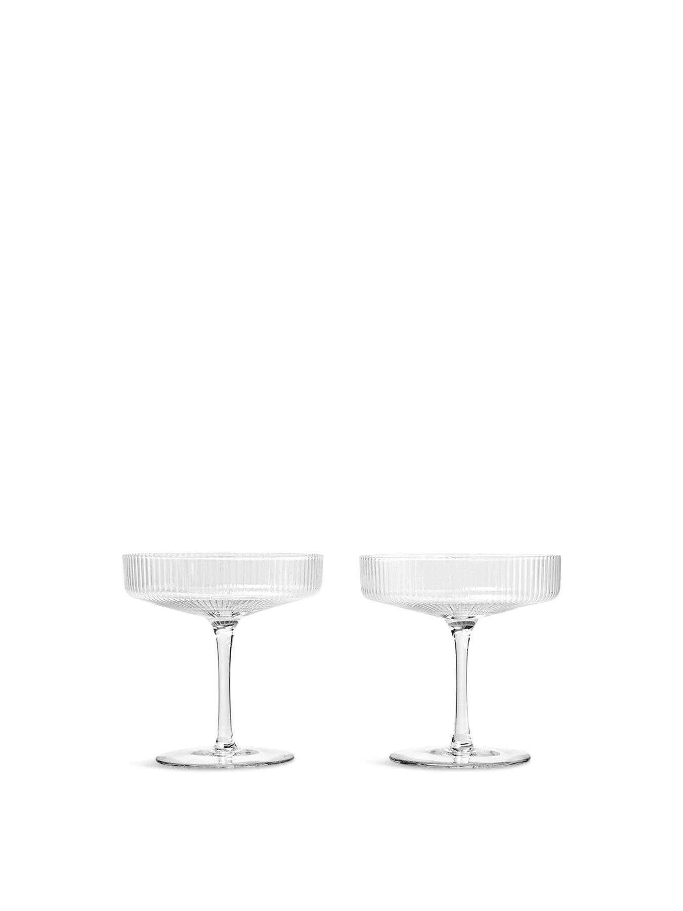 Ripple Champagne Saucers - Set of 2 | Fenwick UK