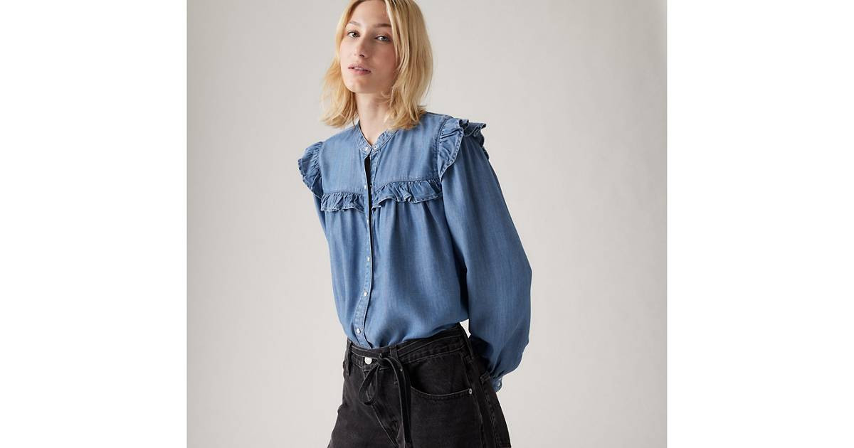 Gianna Long Sleeve Blouse - Medium Wash | Levi's® US | Levi's US