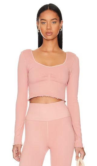 Sweetheart Seamless Top in Rose | Revolve Clothing (Global)