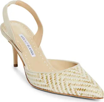 Carolyne Woven Raffia Slingback Pump (Women) | Nordstrom