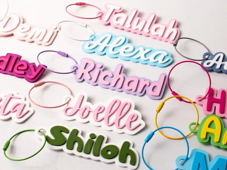 Personalization 3D Printed Name tags | Custom luggage tags | Water bottle tags | Party favors | G... | Etsy (Global)
