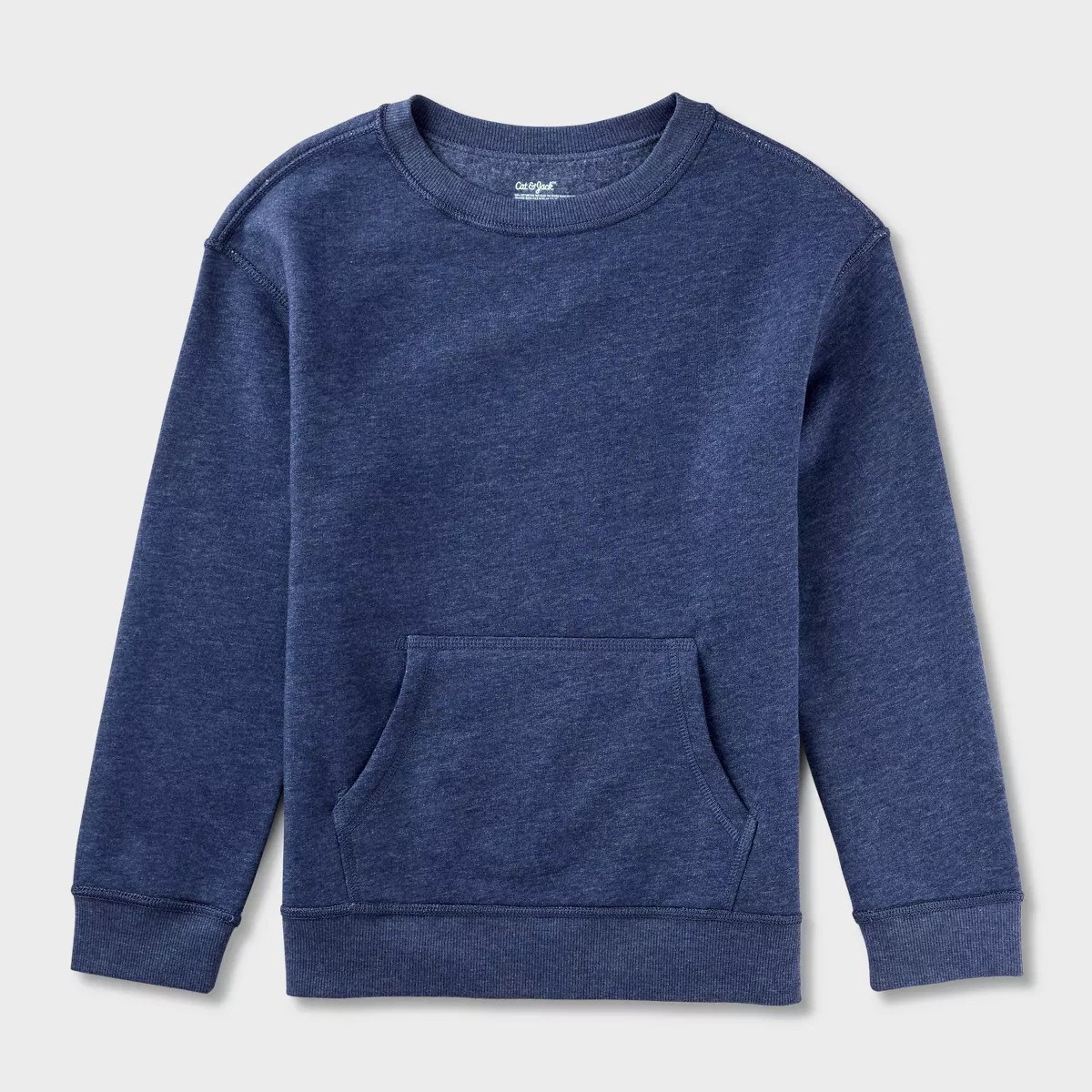 Kids' Adaptive Fleece Crew Sweatshirt - Cat & Jack™ Navy Blue | Target