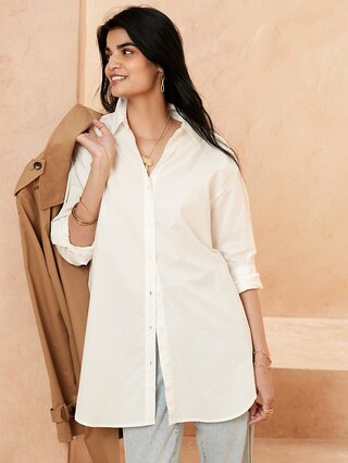 Oversized Tunic Shirt | Banana Republic Factory