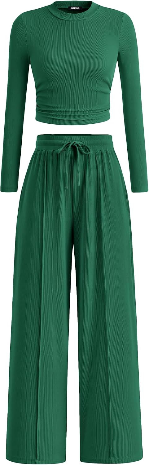 BTFBM Casual Ribbed 2 Piece Sets For Women Fall 2026 | Amazon (US)