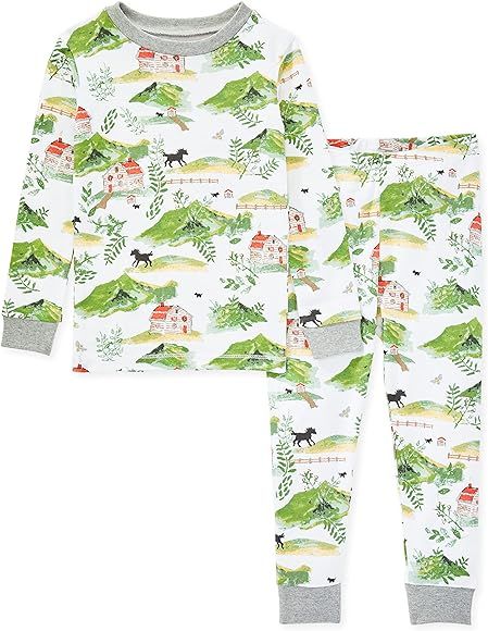 Burt's Bees Baby Baby Boys' Pajamas, Tee and Pant 2-Piece Pj Set, 100% Organic Cotton | Amazon (US)