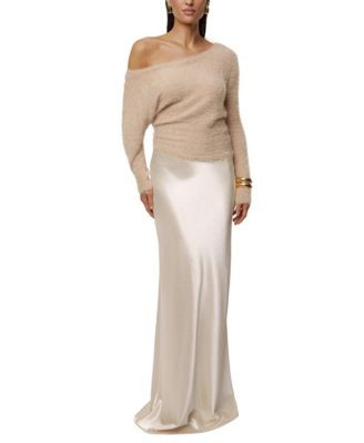 Jluxlabel Women's Tradition Satin Maxi Skirt - Champagne | Macy's