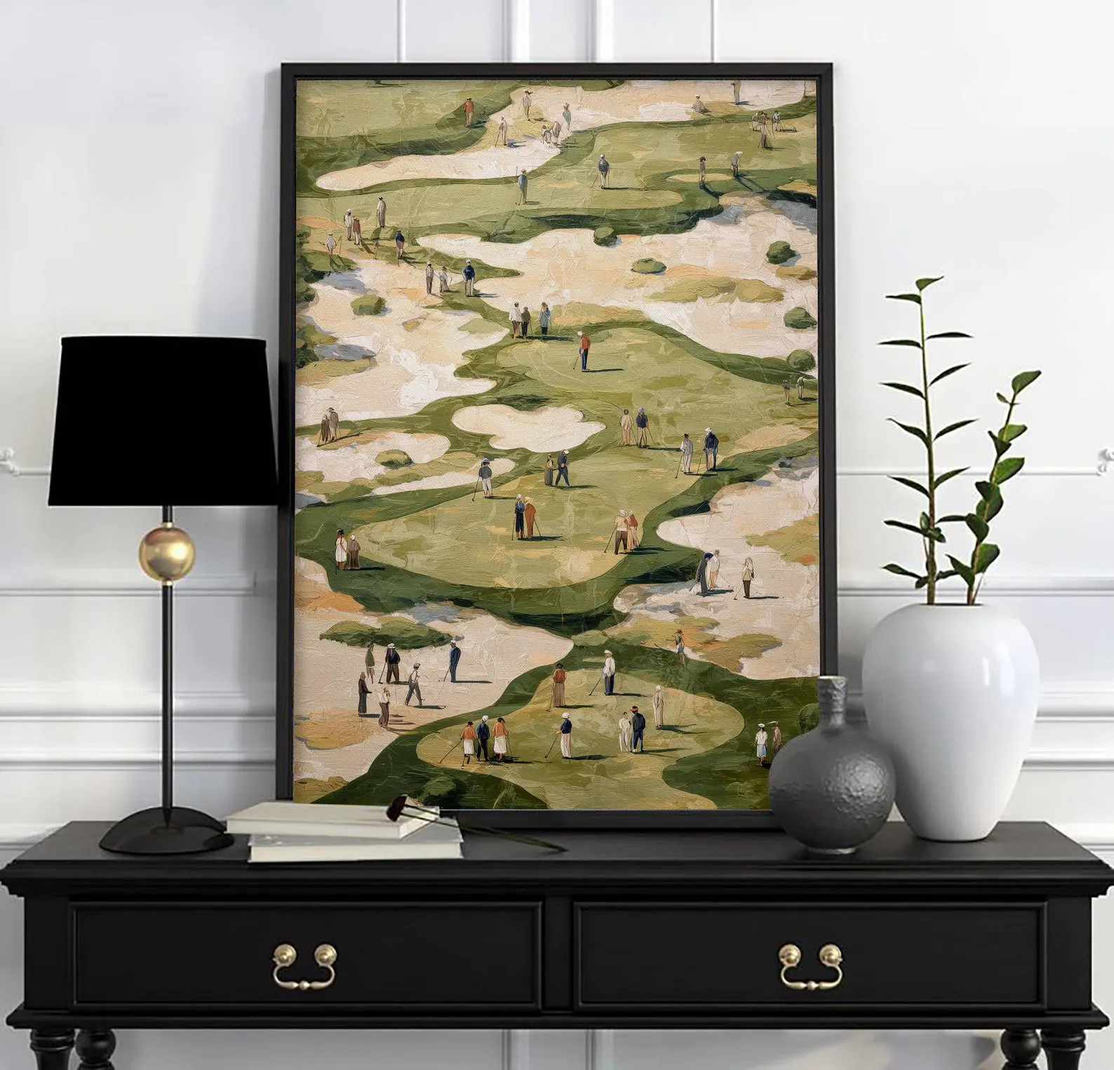 Vintage Golf Course Art Print, Golfers Landscape Wall Art, Classic Golf Scene Artwork, Golf Lover... | Etsy (Global)