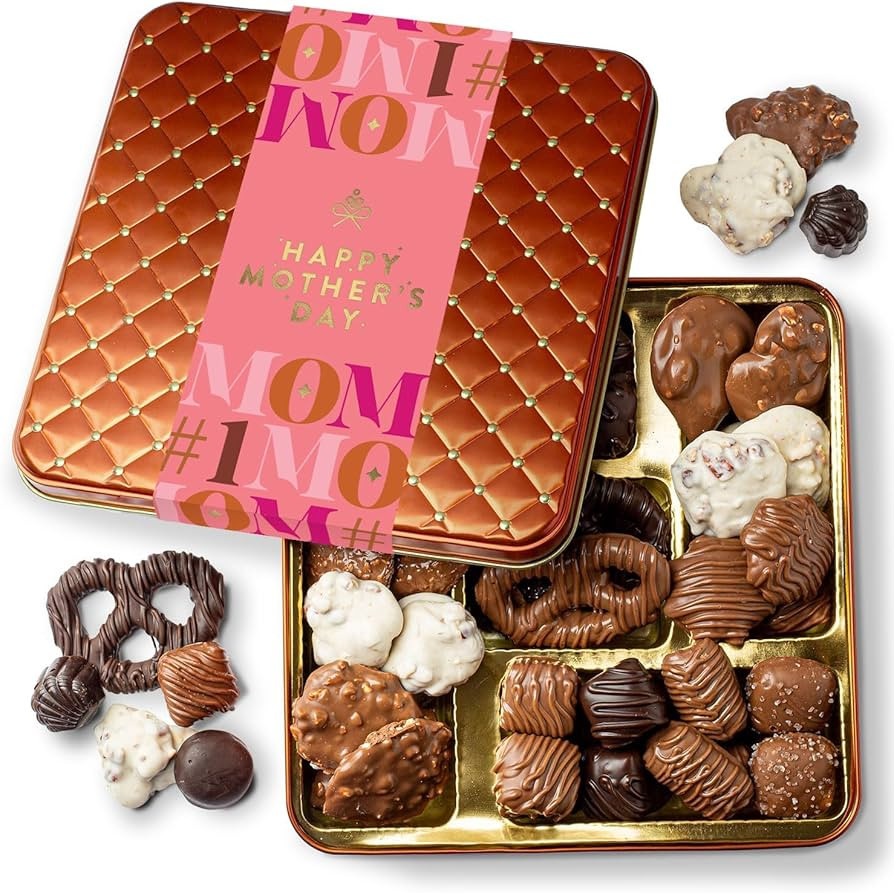 Mothers Day Chocolate Gift Basket, Food Gifts Arrangement Platter, Gourmet Snack Box, Mom, Her, G... | Amazon (US)