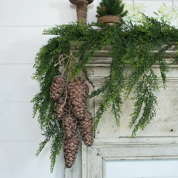 Hanging Pine Cone Swag | Antique Farm House