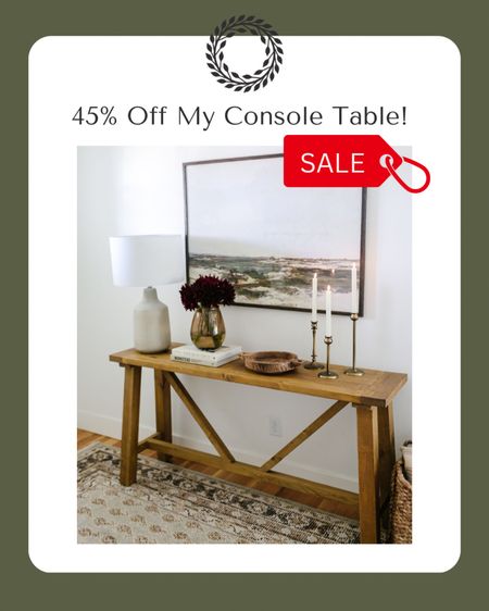 Wood console table, entryway table, Farmhouse Console table 45% off! Lamp 25% off  

#LTKCyberweek #LTKhome #LTKHoliday