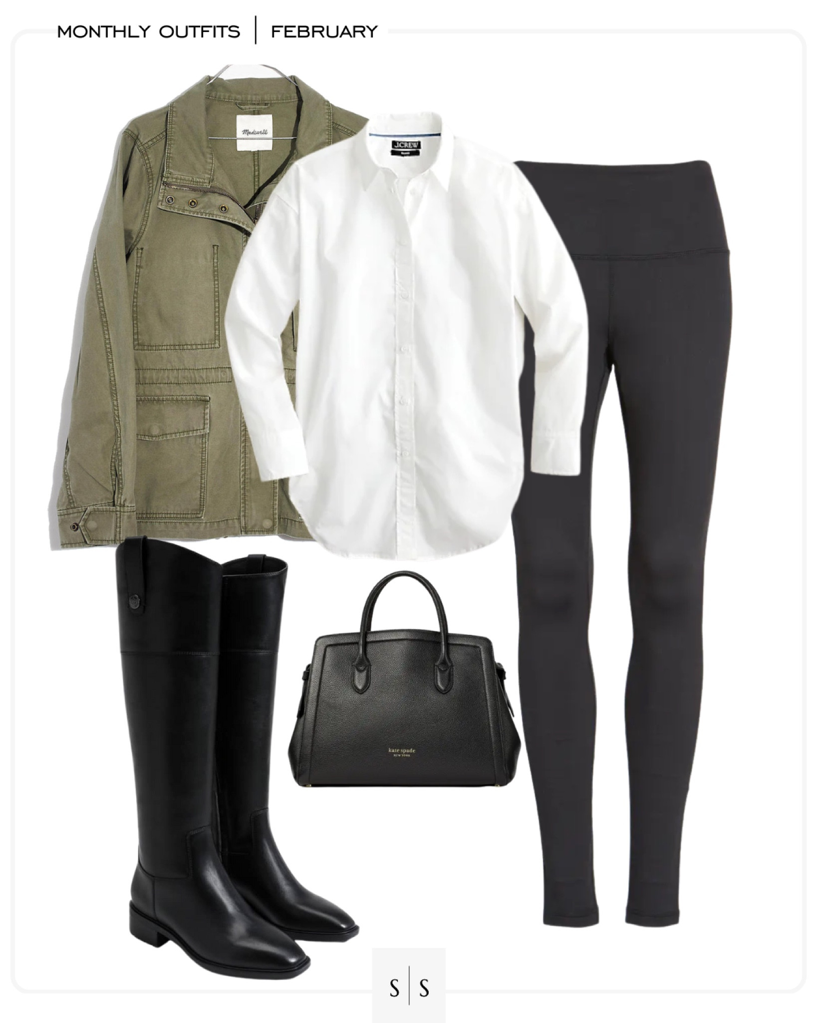 Monthly outfit planner : FEBRUARY looks | #casualstyle #leggings #utilityjacket #everydayoutfit #winterstyle #basics #casualchic #springoutfit #winteroutfit | See entire calendar on thesarahstories.com ✨

#LTKstyletip