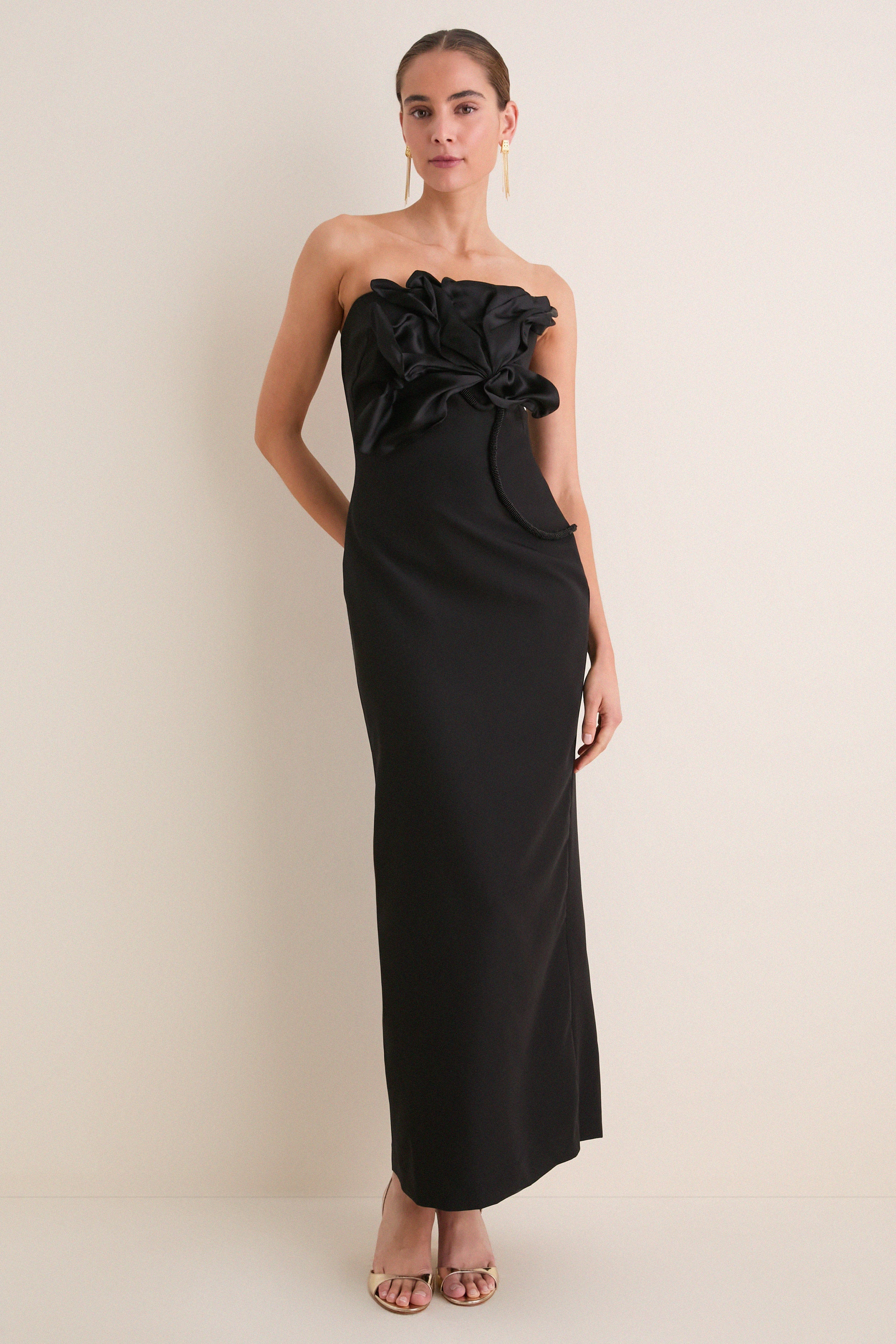 Black Memoria Viva Embellished Maxi Dress | Tuckernuck (US)