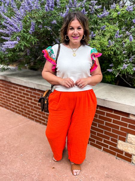 Curvy summer outfit! Top XL, pants XXL. Perfect vacation outfit or brunch outfit! 

#LTKFindsUnder50 #LTKOver40 #LTKPlusSize