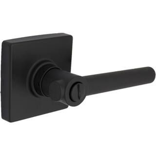 Defiant Highland Matte Black Bed and Bath Door Handle with Square Rose 32LD8X901A | The Home Depot