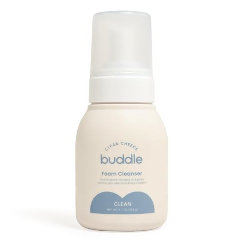 Buddle Clean Cheeks Foam Cleanser No-Rinse Baby Cleansing for Sensitive Skin, Paraben & Fragrance-Free, Pediatrician & Dermatologist Tested, 6.7oz | Amazon (US)