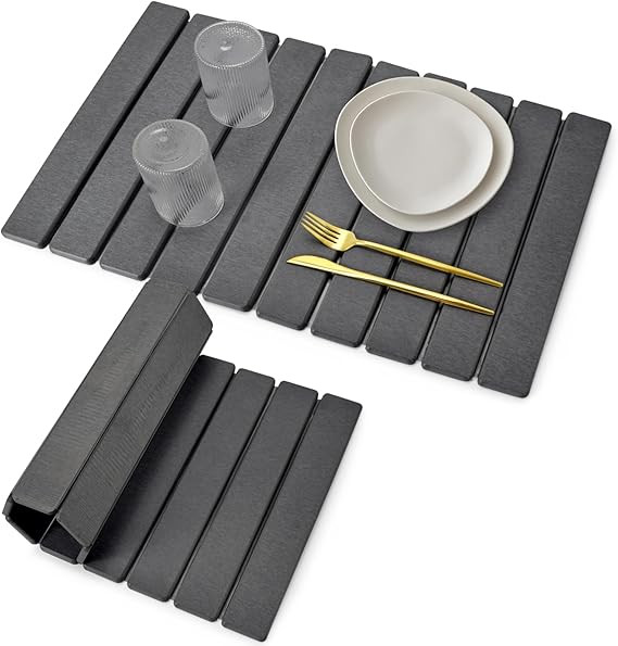 Stone Dish Drying Mat for Kitchen Counter – Collapsible 24"(L)×16 (W) Super Absorbent Diatomac... | Amazon (US)