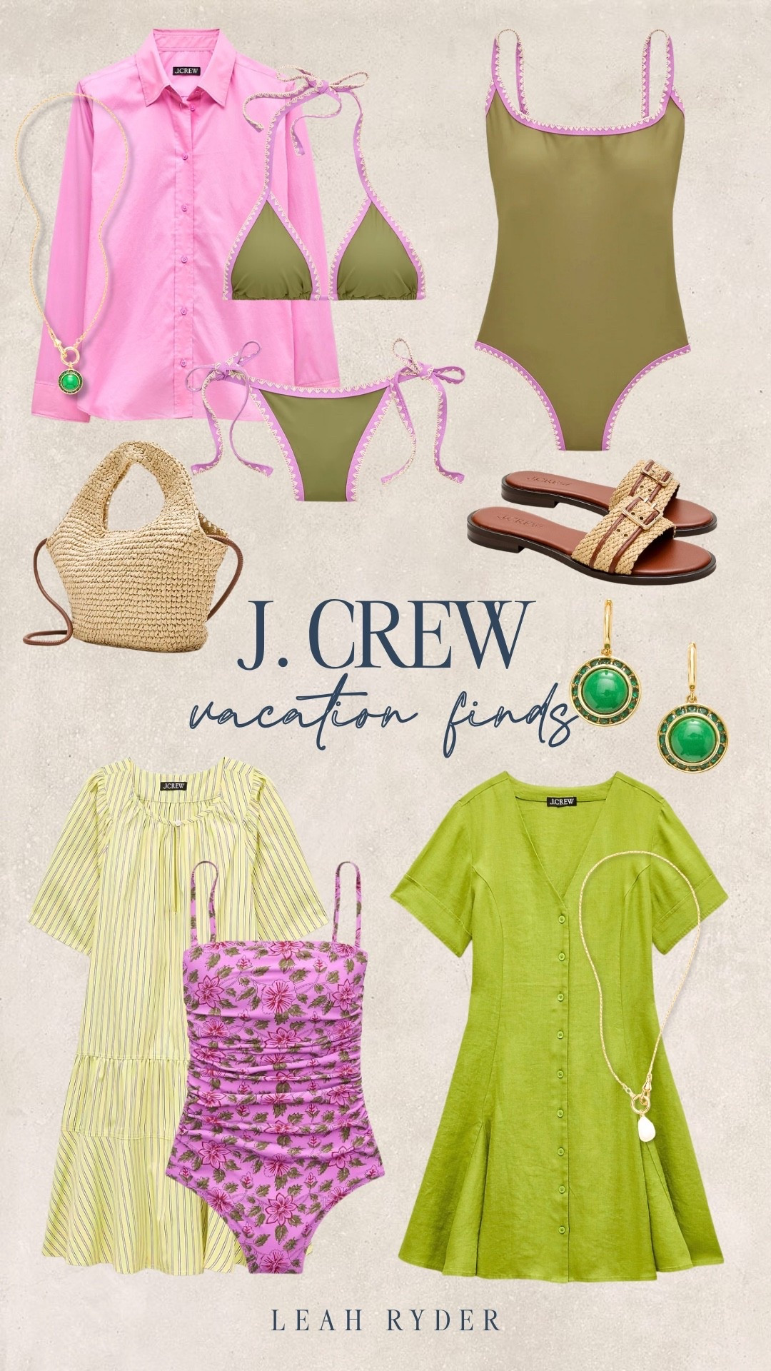 Okay this color combo is EVERYTHING 💗💚 I love how the bright pink pairs with that olive for such a fun, unexpected vacation look. The swimsuits feel super flattering and classic, and that button-front green dress is one of those throw-on-and-go pieces you’ll wear on repeat. Perfect for beach days, dinners, or exploring—just add the woven bag and sandals and you’re set!


#LTKPlusSize #LTKSeasonal #LTKSwim