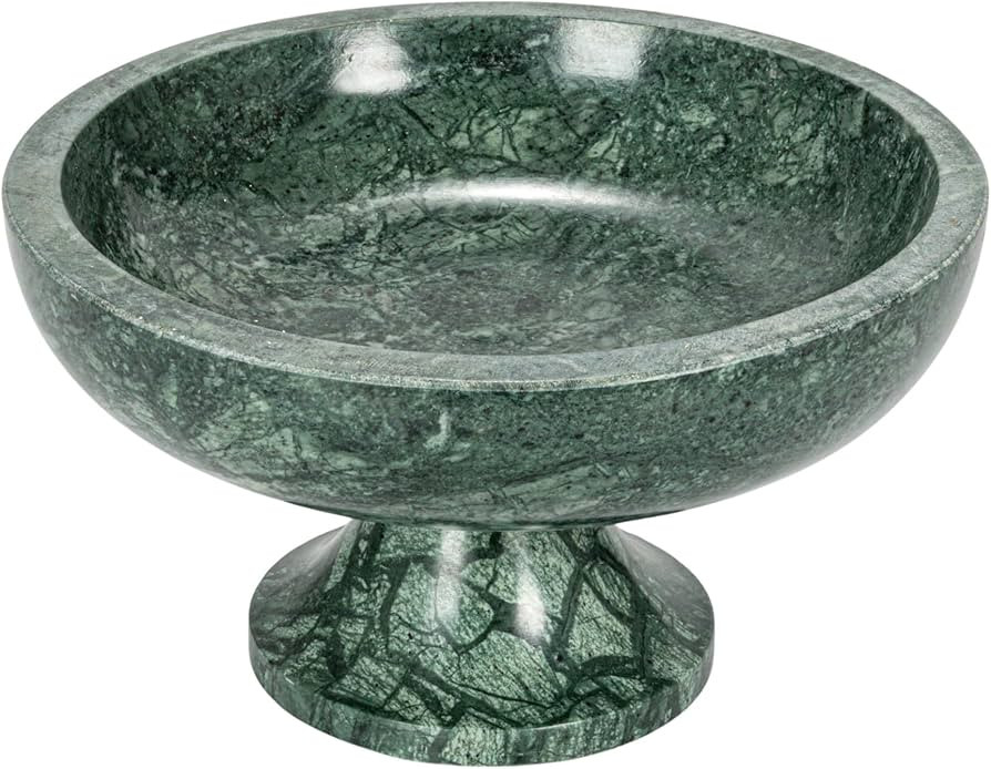 Bloomingville Marble Food Pedestal Bowl, Green | Amazon (US)