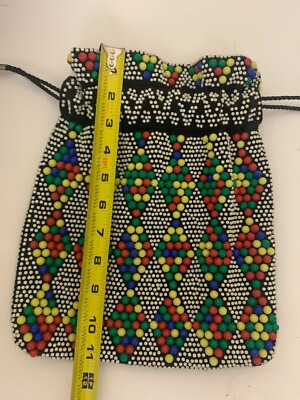Vintage 1970s Mixed Color Candy Dot Beaded Purse Tote Bag Retro Pop Art | eBay US