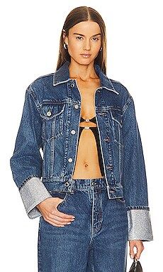 Rounded Trucker Jacket Crystal Cuff
                    
                    Alexander Wang | Revolve Clothing (Global)