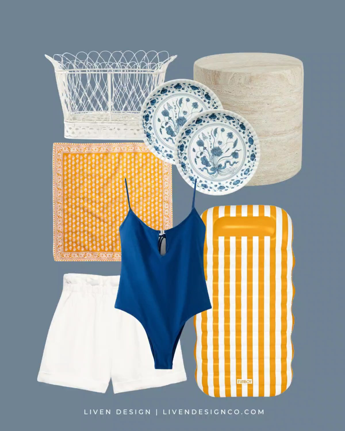 New discoveries. Home decor. Patio decor. Porch. Outdoor accent table. Travertine table. Pool float. Amazon. Mango. Blue swimsuit. One piece. Wire basket planter. Melamine plates. McGee and Co. Outdoor dining. White shorts. Paperbag shorts. Madewell. Scarf. Bandana. Pool style. Beach outfit. Style inspiration 

#LTKSaleAlert #LTKHome #LTKSeasonal