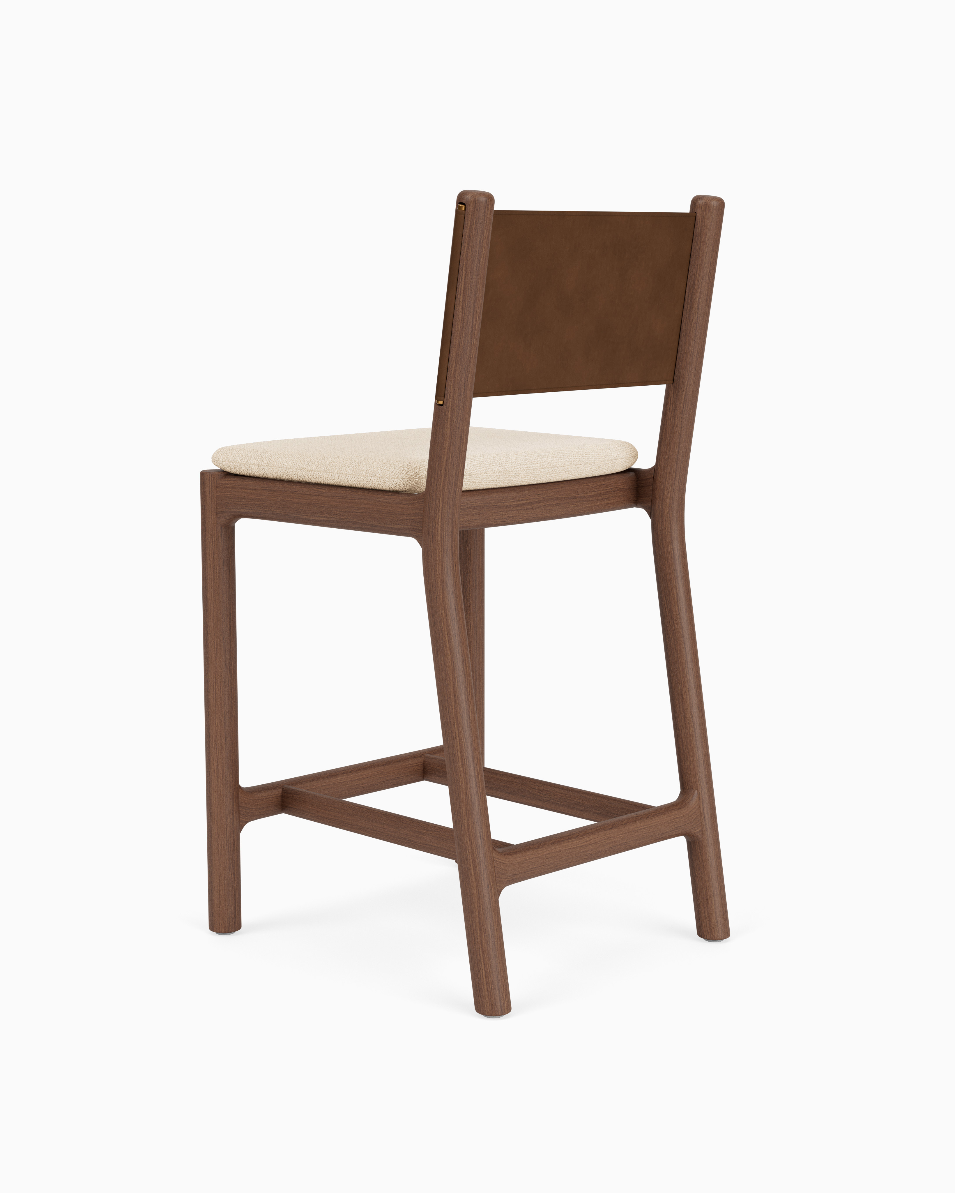 Avon Counter Stool | Italian Leather & Wood Kitchen Seating Stools | Denver Modern