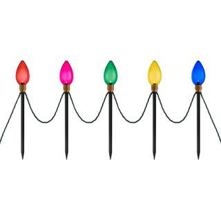 12 in. Multi-Colored Giant C9 LED Pathway Lights (10-Pack) | The Home Depot