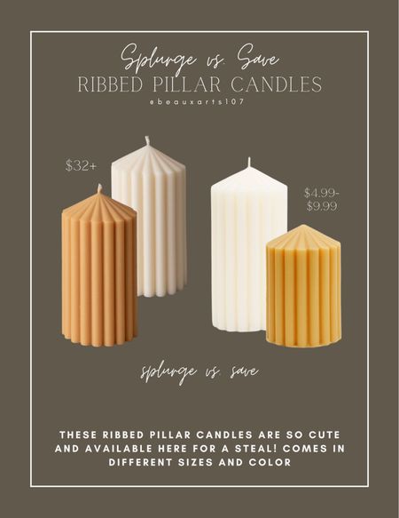 Shop these beautiful ribbed pillar candles for a steal! 

#LTKhome #LTKfindsunder50 #LTKsalealert